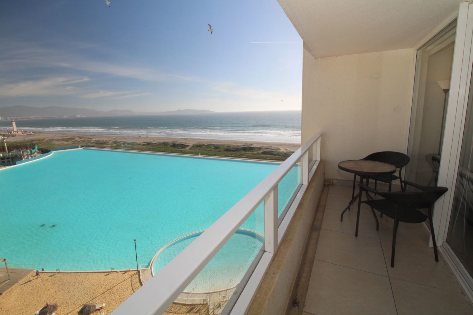Terraza con vista al mar
